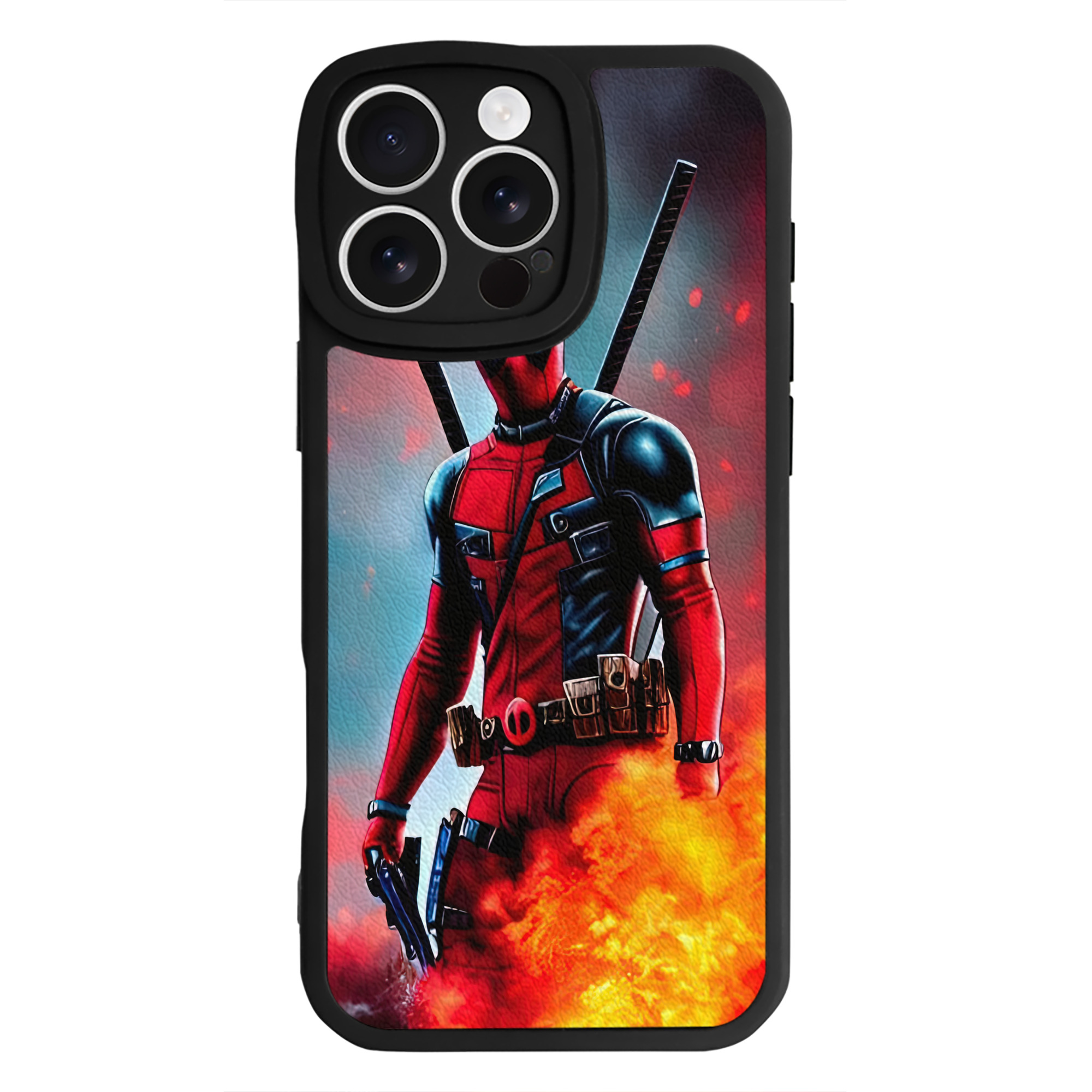 （画像用） Deadpool デッドプール 【iPhone 16シリーズ対応】シリコンスマホケース（レザー調） 材質：シリコン